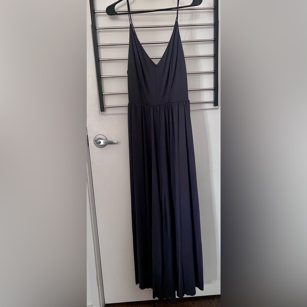 Silence & Noise Charcoal Grey wide leg, open back jumpsuit. XL. - Picture 2 of 3